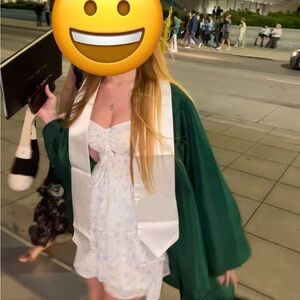 Hollister Blue and White Floral Mini Dress with Cutout